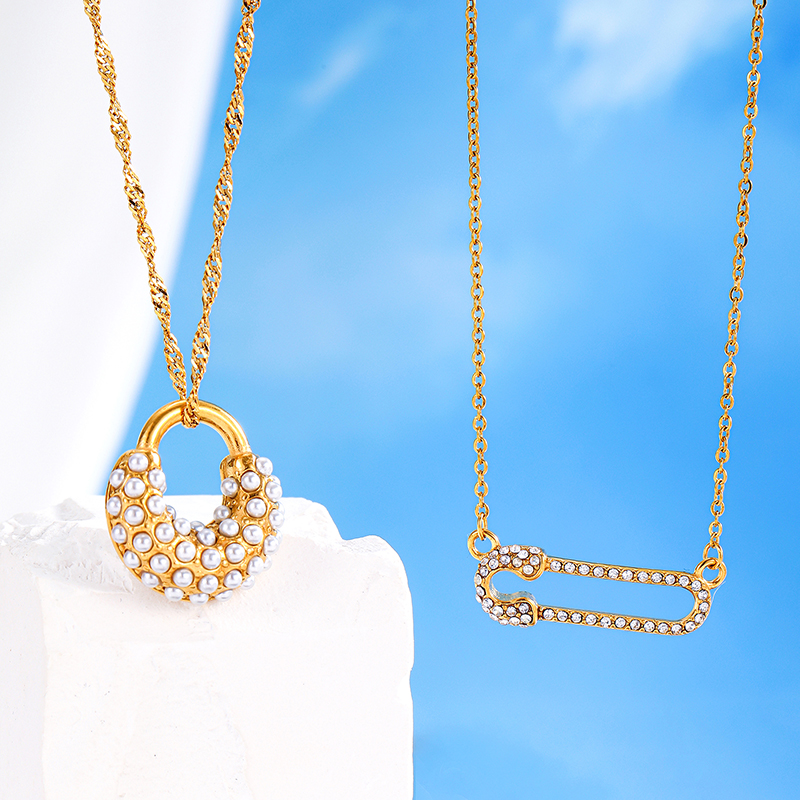 Ivanda Stainless steel Crystal necklace YHTSN-2501392