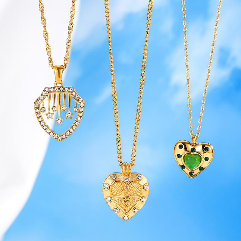 Ivanda Heart-shaped diamond pendant necklace YHTSN-2501394
