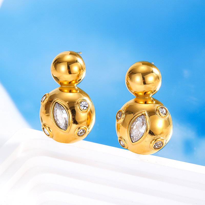 Ivanda Stainless steel Zircon earrings YHTSE-2501819