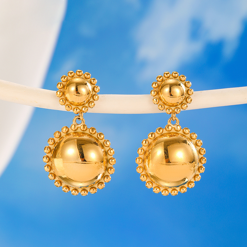 Ivanda Stainless steel round earrings YHTSE-2501950