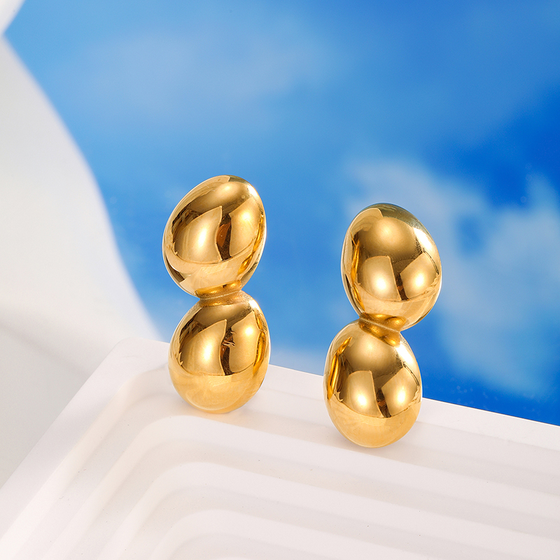 Ivanda Stainless steel peanut design earrings YHTSE-2501896