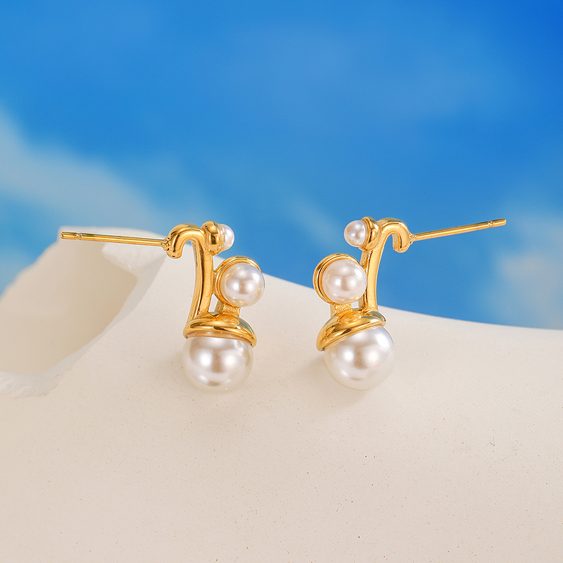 Ivanda Stainless steel pearl earrings YHTSE-2501900