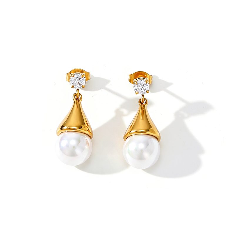 Ivanda Gold Everyday Earrings Stainless Steel YHTSE-260535 - view 4