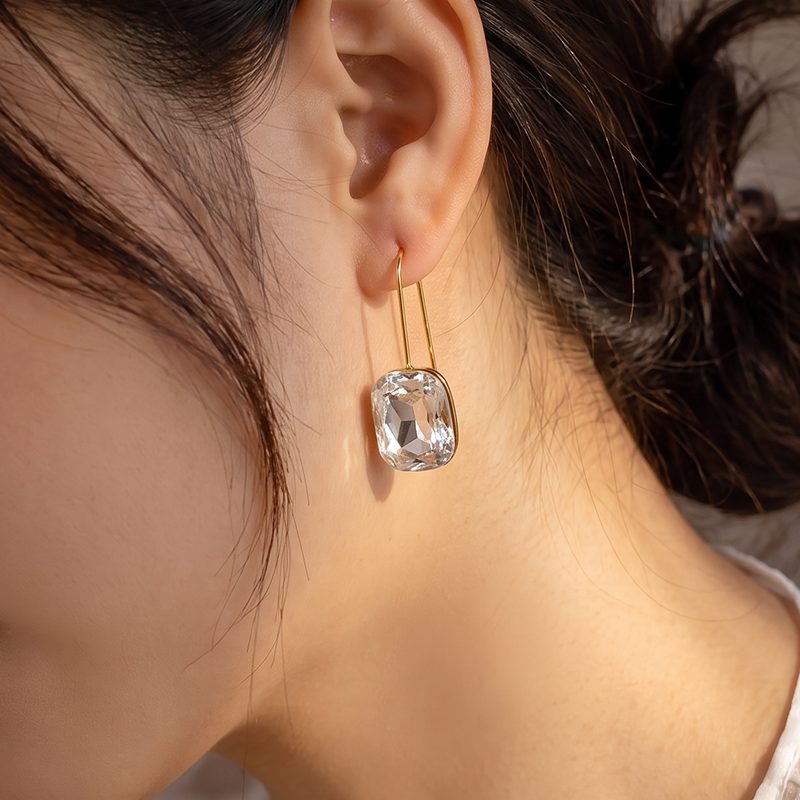 Ivanda Stone Drop Earrings Gold Stainless Steel YHTSE-260507 Ivanda Stone Drop Earrings Gold Stainless Steel YHTSE-260507 - view 5