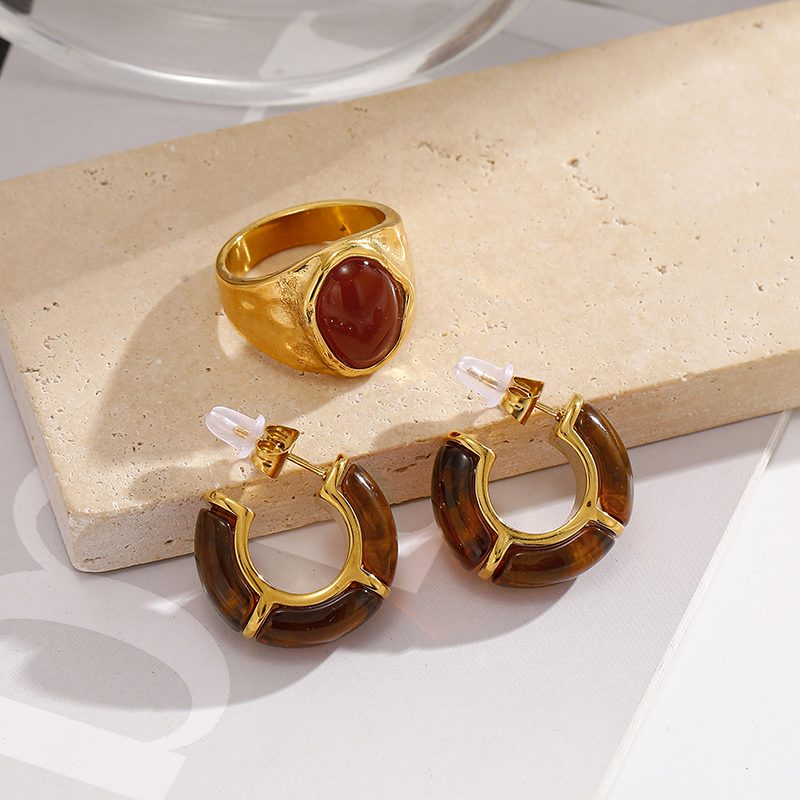 Ivanda Gold Drop Earrings Stainless Steel YHTSE-260836 Ivanda Gold Drop Earrings Stainless Steel YHTSE-260836 - view 4