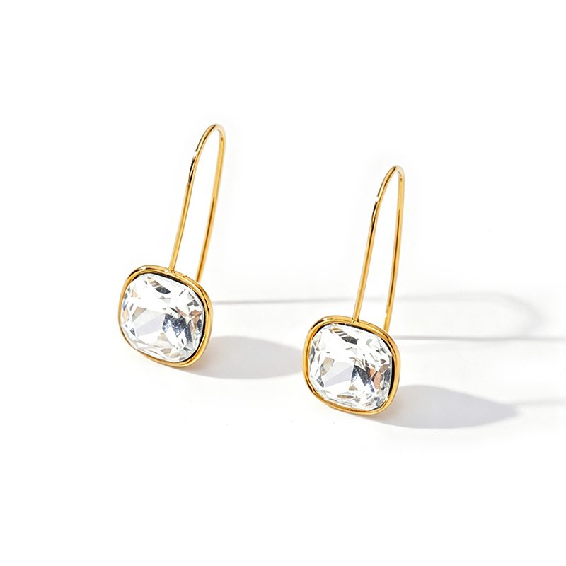 Ivanda Mini Gold Hoop Earrings Stainless Steel YHTSE-260508 - view 4