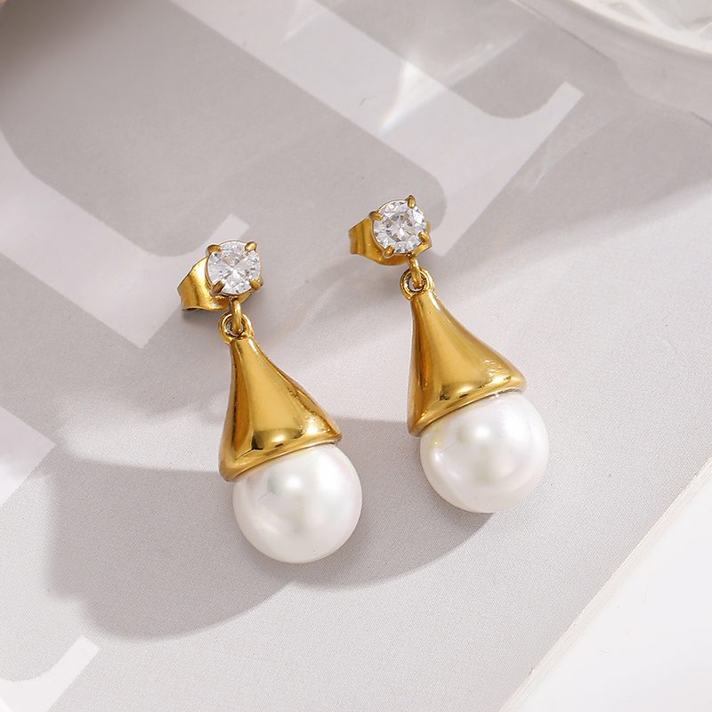 Ivanda Gold Everyday Earrings Stainless Steel YHTSE-260535 - view 2