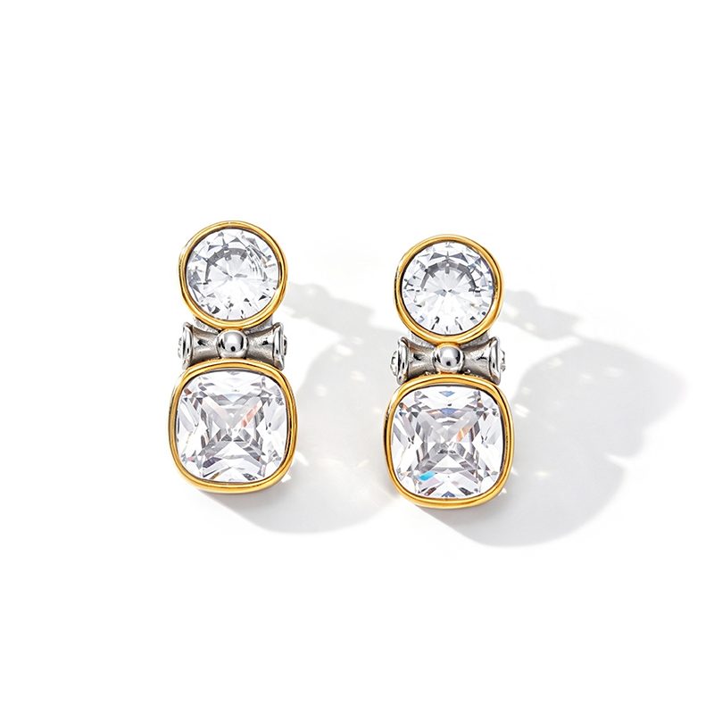 Ivanda Gold Drop Earrings Statement Stainless YHTSE-260520 Ivanda Gold Drop Earrings Statement Stainless YHTSE-260520 - view 3