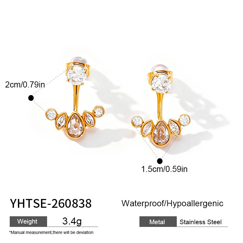 Ivanda Gold Everyday Earrings Stainless Steel YHTSE-260838 - view 1