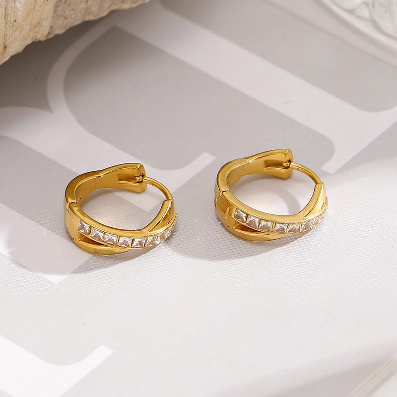 Ivanda Gold Dangle Earrings Stainless Steel YHTSE-260517 - view 3