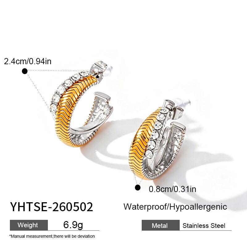 Ivanda Chunky Geometric Drop Earrings Gold YHTSE-260502 Ivanda Chunky Geometric Drop Earrings Gold YHTSE-260502 - view 1