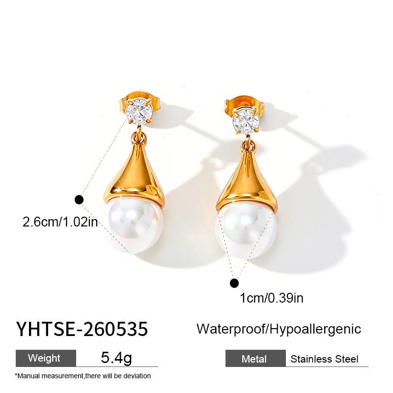 Ivanda Gold Everyday Earrings Stainless Steel YHTSE-260535 - view 1