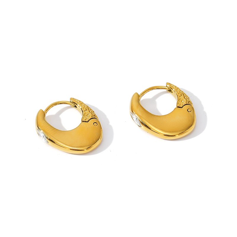 Ivanda Gold Huggie Earrings Stainless Steel YHTSE-260533 Ivanda Gold Huggie Earrings Stainless Steel YHTSE-260533 - view 4