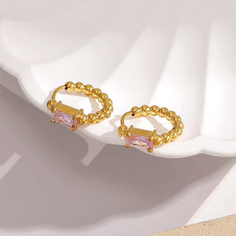 Ivanda Beaded Crystal Ring Baguette Gold Stainless YWD8-E2503863-1 - view 5