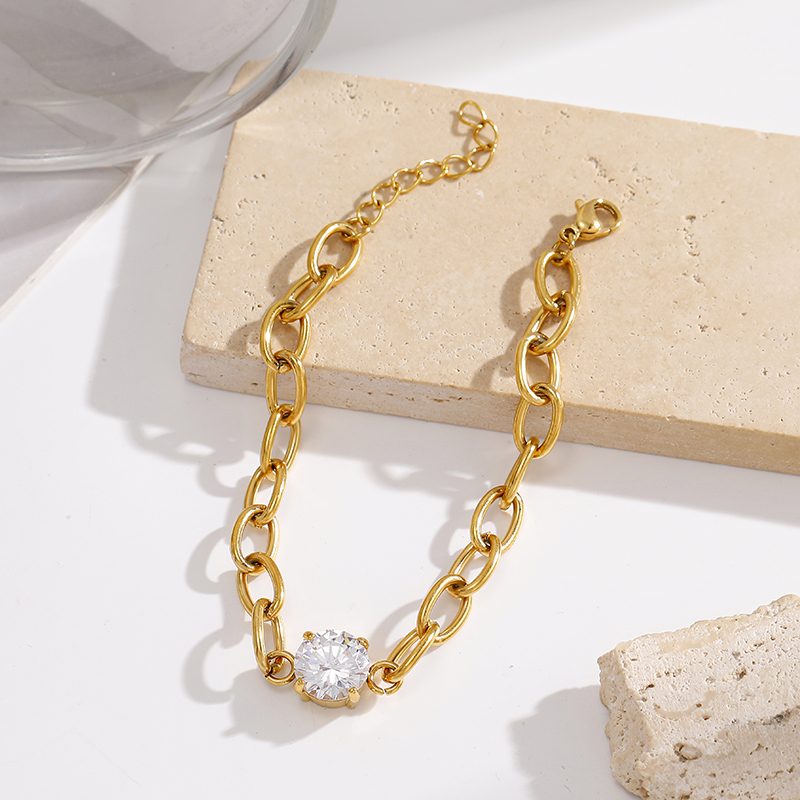 Ivanda Chunky Chain Bracelet Crystal Gold Stainless Steel YWD2-S2605405-B Ivanda Chunky Chain Bracelet Crystal Gold Stainless Steel YWD2-S2605405-B - view 3