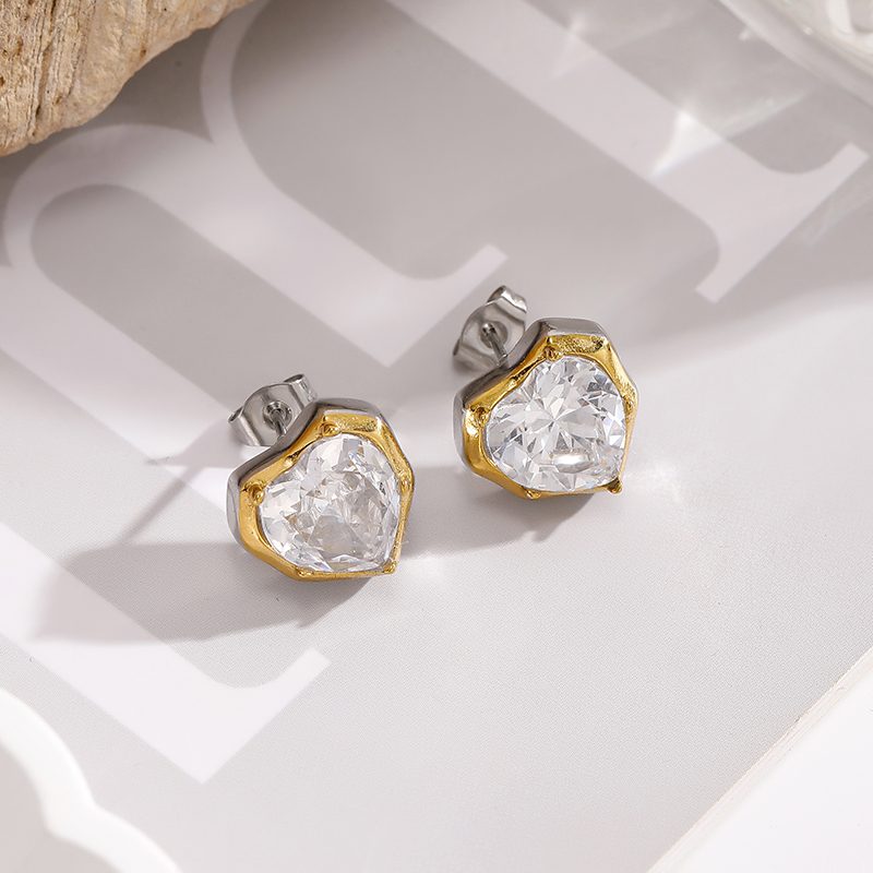 Ivanda Gold Stud Earrings Stainless Steel YHTSE-260519 Ivanda Gold Stud Earrings Stainless Steel YHTSE-260519 - view 3