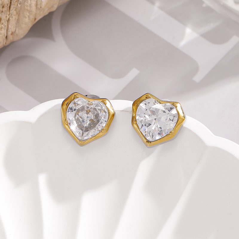 Ivanda Gold Stud Earrings Stainless Steel YHTSE-260519 Ivanda Gold Stud Earrings Stainless Steel YHTSE-260519 - view 2