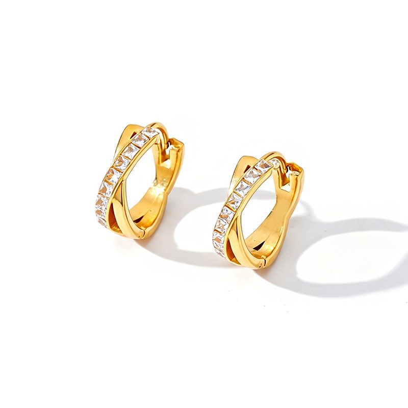 Ivanda Gold Dangle Earrings Stainless Steel YHTSE-260517 - view 4