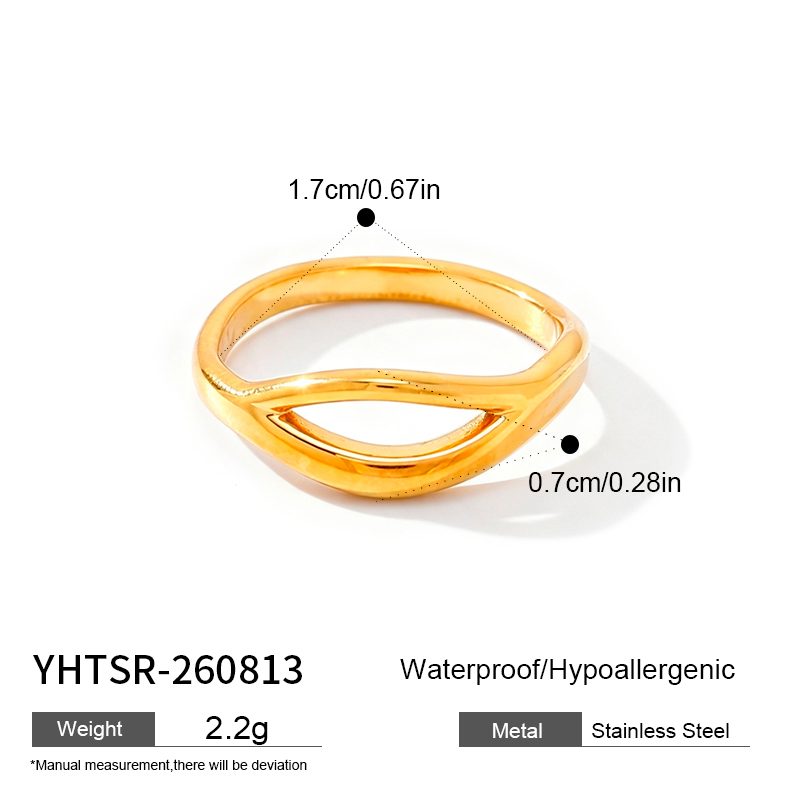 Ivanda Gold August Ring Stainless Steel YHTSR-260813 - view 1