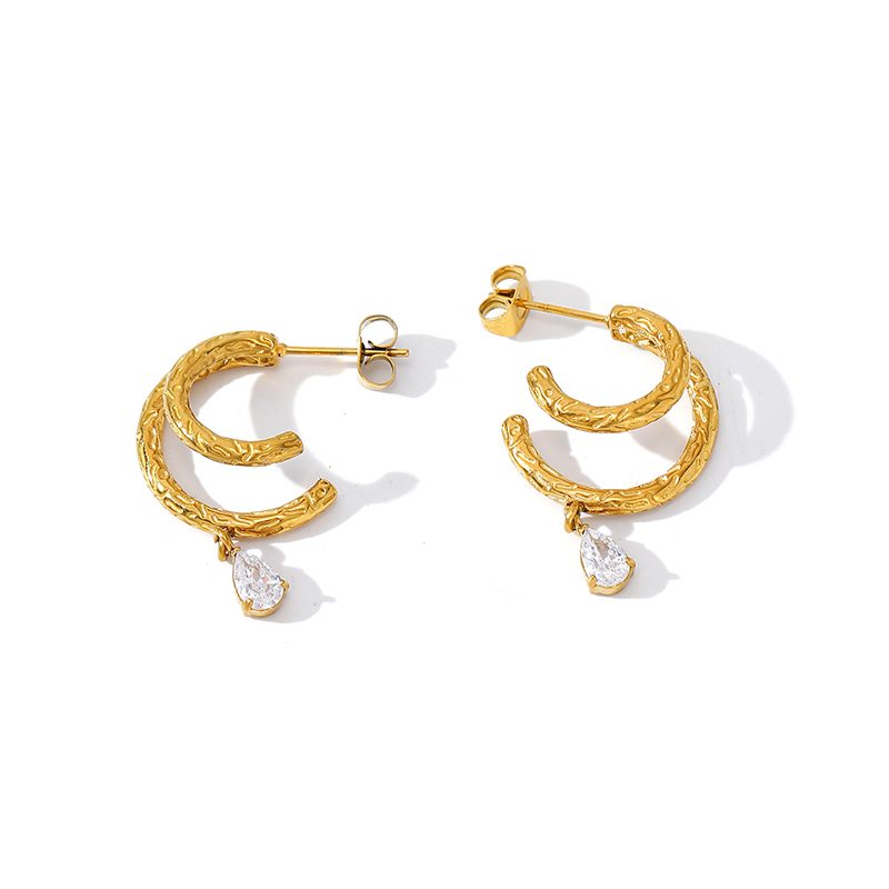 Ivanda Gold Modern Earrings Stainless Steel YHTSE-260537 Ivanda Gold Modern Earrings Stainless Steel YHTSE-260537 - view 4