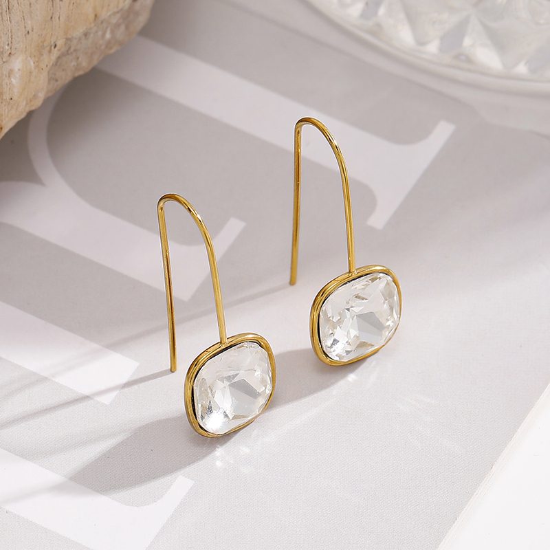 Ivanda Mini Gold Hoop Earrings Stainless Steel YHTSE-260508 - view 2