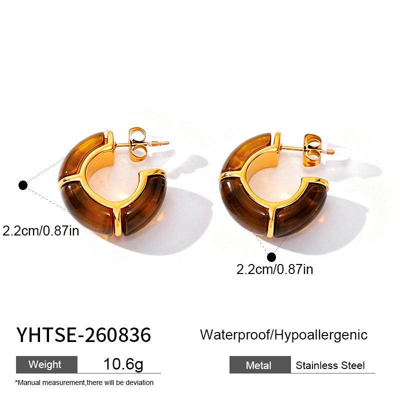 Ivanda Gold Drop Earrings Stainless Steel YHTSE-260836 Ivanda Gold Drop Earrings Stainless Steel YHTSE-260836 - view 1