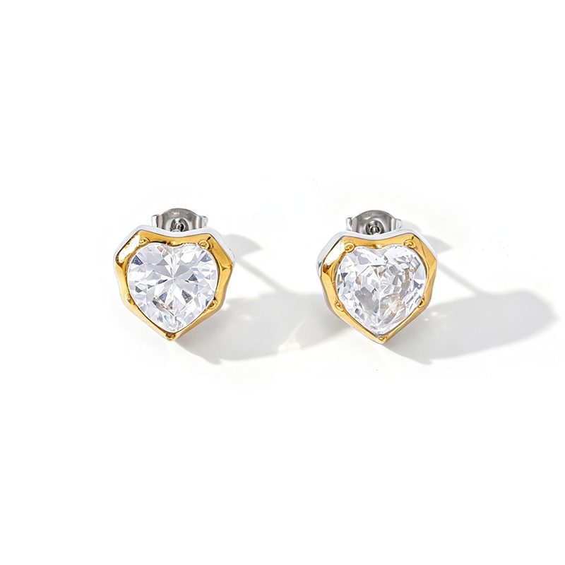 Ivanda Gold Stud Earrings Stainless Steel YHTSE-260519 Ivanda Gold Stud Earrings Stainless Steel YHTSE-260519 - view 4