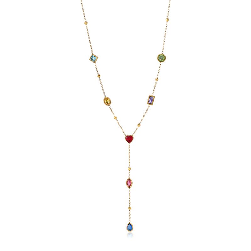 Ivanda Star Charm Necklace Two-Tone Stainless Steel CHXSJ26721 - view 6