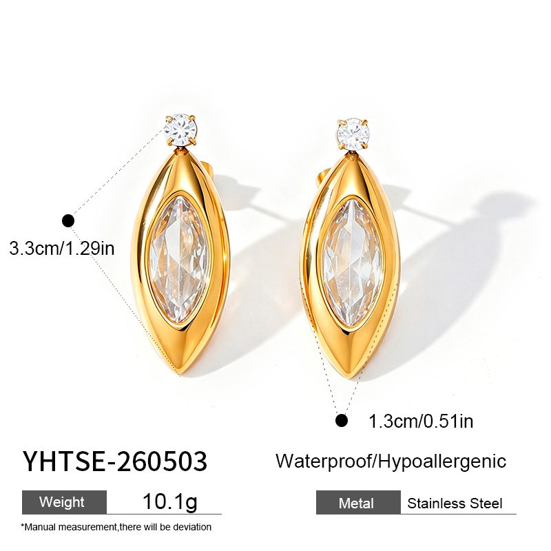 Ivanda Textured Coin Earrings Gold Stainless YHTSE-260503 Ivanda Textured Coin Earrings Gold Stainless YHTSE-260503 - view 1