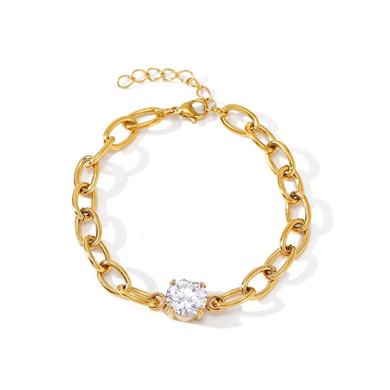 Ivanda Chunky Chain Bracelet Crystal Gold Stainless Steel YWD2-S2605405-B Ivanda Chunky Chain Bracelet Crystal Gold Stainless Steel YWD2-S2605405-B - view 2