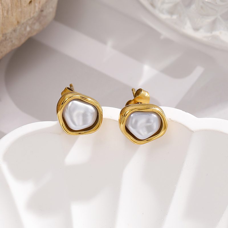 Ivanda Gold Statement Earrings Stainless Steel YHTSE-260514 - view 3