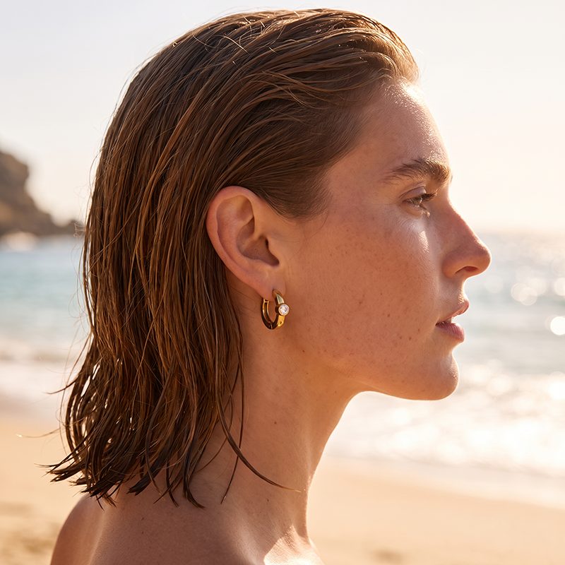 Ivanda Gold Accent Earrings Stainless Steel YHTSE-260534 Ivanda Gold Accent Earrings Stainless Steel YHTSE-260534 - view 6