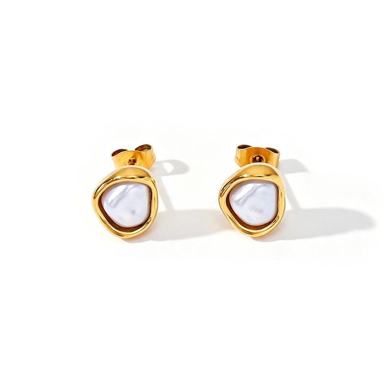 Ivanda Gold Statement Earrings Stainless Steel YHTSE-260514 - view 4