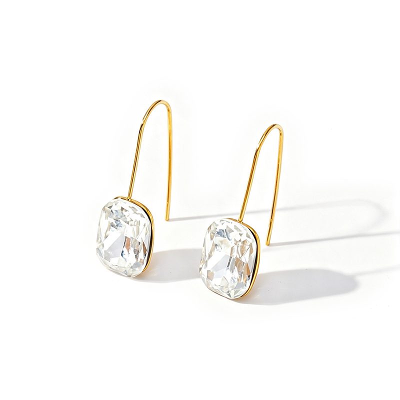 Ivanda Stone Drop Earrings Gold Stainless Steel YHTSE-260507 Ivanda Stone Drop Earrings Gold Stainless Steel YHTSE-260507 - view 4