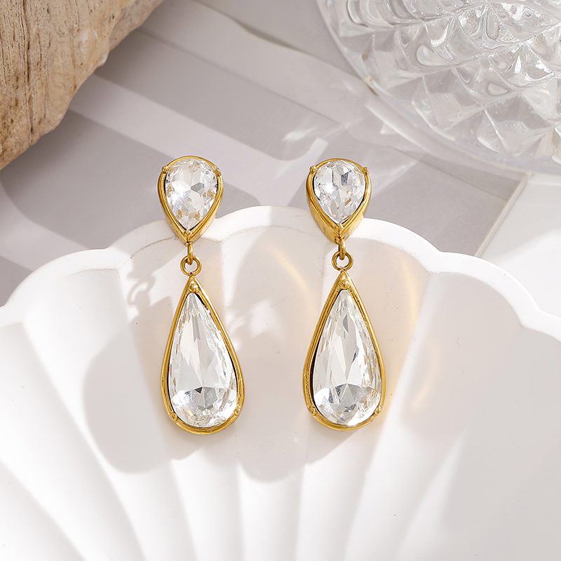 Ivanda Gold Statement Earrings Stainless Steel YHTSE-260837 Ivanda Gold Statement Earrings Stainless Steel YHTSE-260837 - view 6
