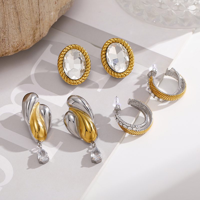 Ivanda Chunky Geometric Drop Earrings Gold YHTSE-260502 Ivanda Chunky Geometric Drop Earrings Gold YHTSE-260502 - view 5