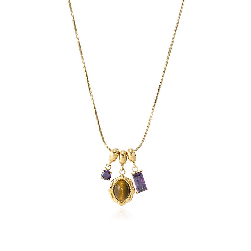 Ivanda Cross & Heart Charm Necklace Gold Stainless Steel CH260911-3 - view 3