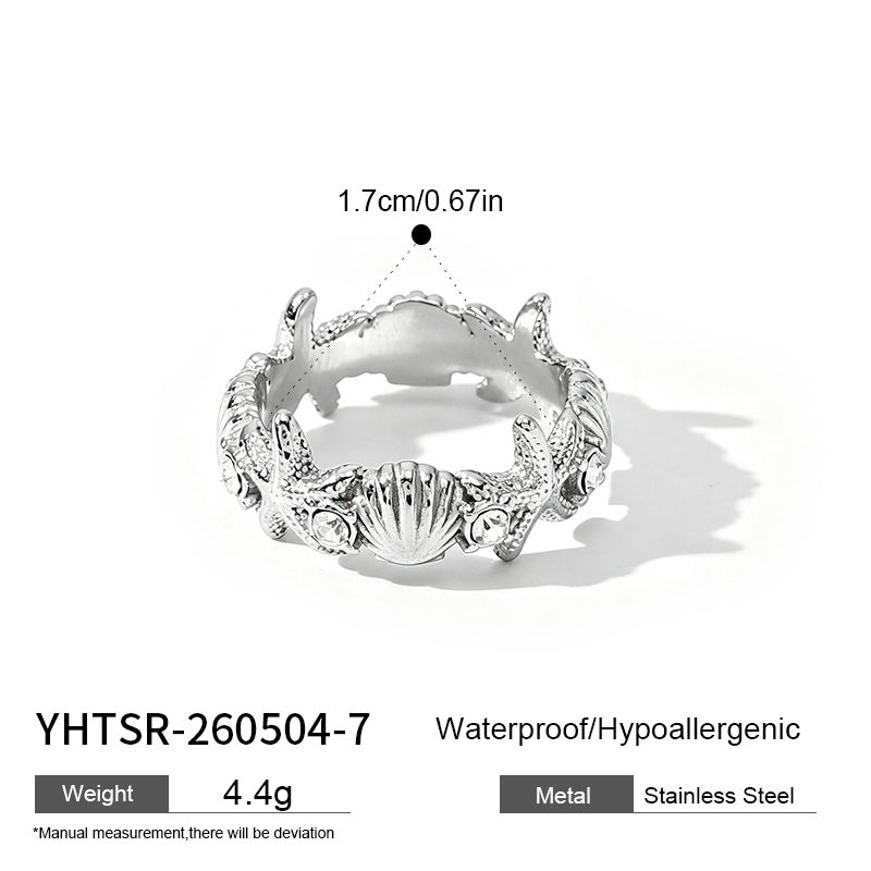 Ivanda Gold Stainless Steel Ring YHTSR-260504 - view 3