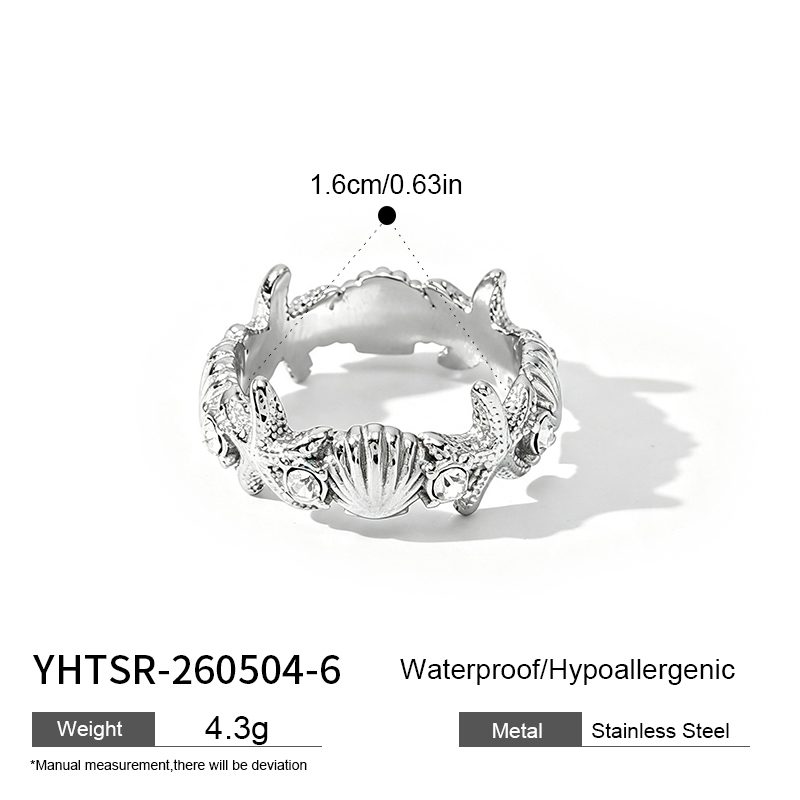 Ivanda Gold Stainless Steel Ring YHTSR-260504 - view 1