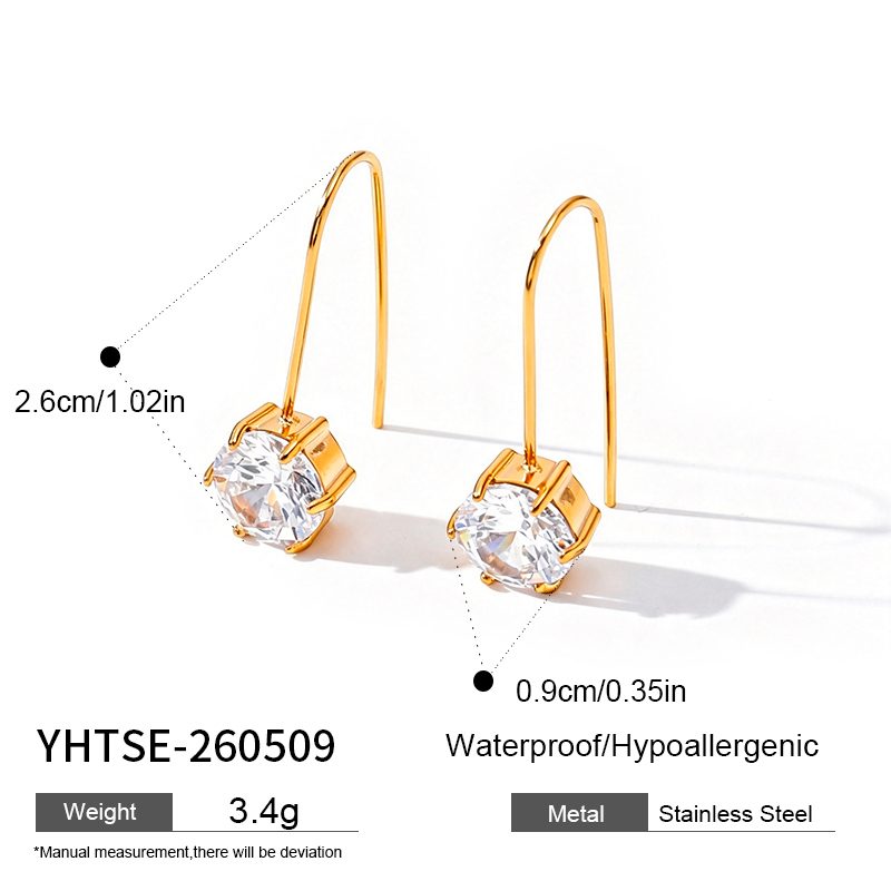 Ivanda Gold Drop Earrings Stainless Steel YHTSE-260509 Ivanda Gold Drop Earrings Stainless Steel YHTSE-260509 - view 1