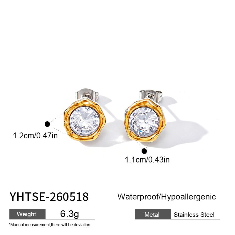 Ivanda Gold Hoop Earrings Stainless Steel YHTSE-260518 Ivanda Gold Hoop Earrings Stainless Steel YHTSE-260518 - view 1
