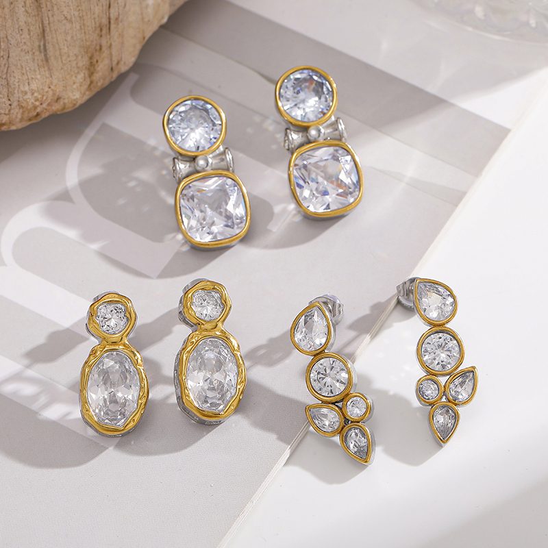 Ivanda Gold Drop Earrings Statement Stainless YHTSE-260520 Ivanda Gold Drop Earrings Statement Stainless YHTSE-260520 - view 5
