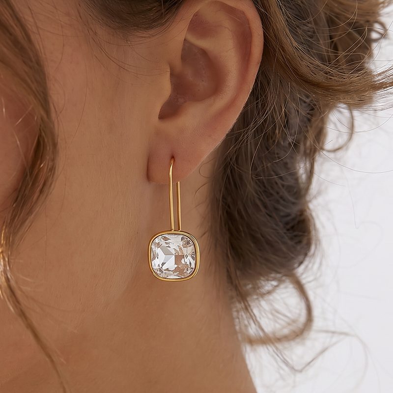 Ivanda Mini Gold Hoop Earrings Stainless Steel YHTSE-260508 - view 5
