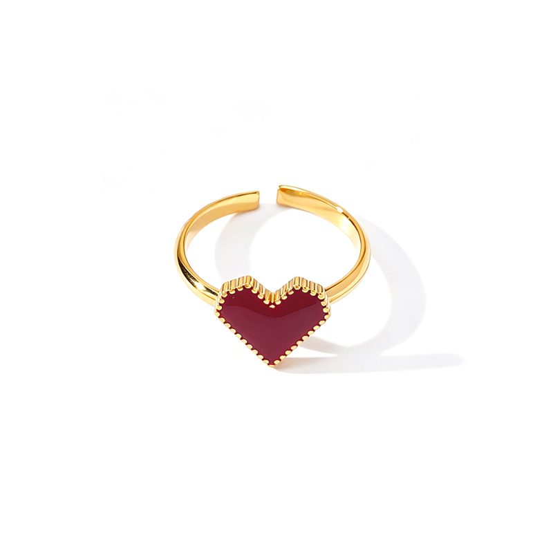 Ivanda Red Heart Station Necklace Gold Stainless Steel CH551416 Ivanda Red Heart Station Necklace Gold Stainless Steel CH551416 - view 3