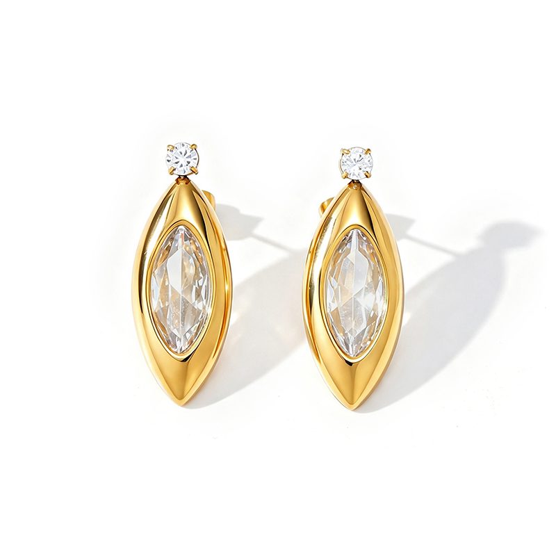 Ivanda Textured Coin Earrings Gold Stainless YHTSE-260503 Ivanda Textured Coin Earrings Gold Stainless YHTSE-260503 - view 4