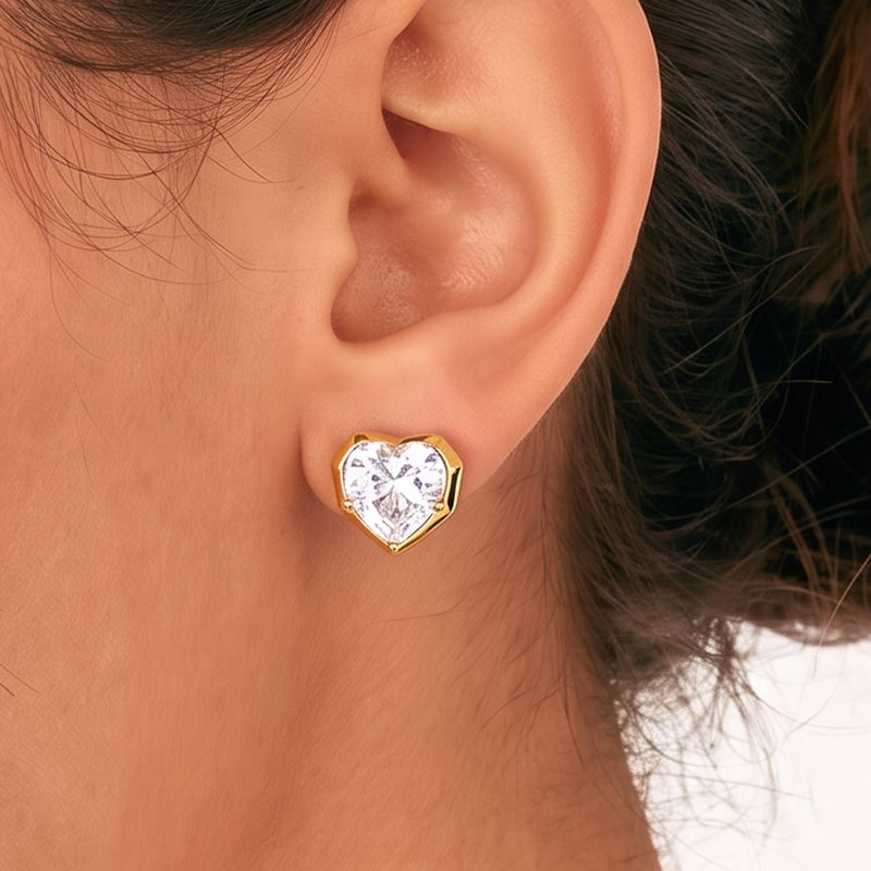 Ivanda Gold Stud Earrings Stainless Steel YHTSE-260519 Ivanda Gold Stud Earrings Stainless Steel YHTSE-260519 - view 5