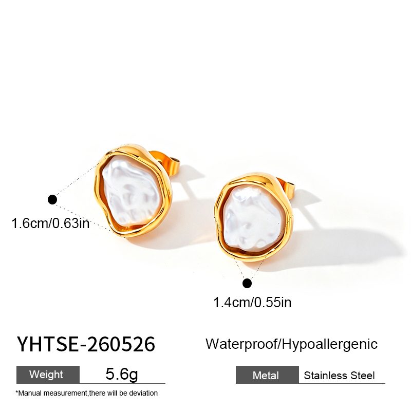 Ivanda Gold Charm Earrings Stainless Steel YHTSE-260526 Ivanda Gold Charm Earrings Stainless Steel YHTSE-260526 - view 1