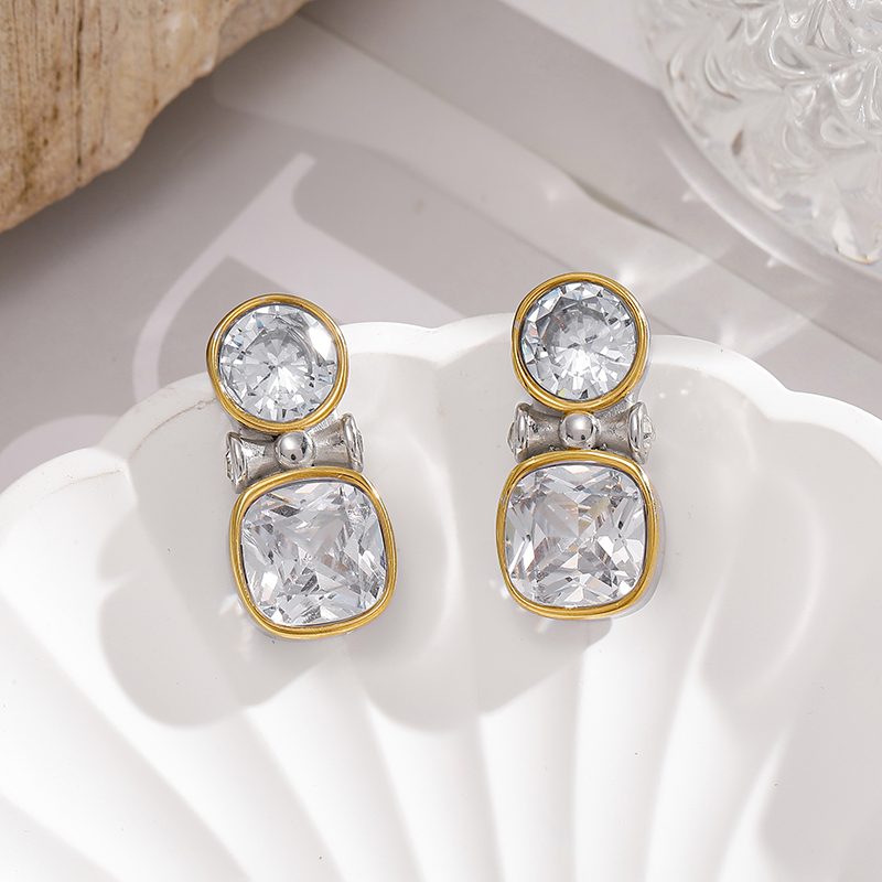 Ivanda Gold Drop Earrings Statement Stainless YHTSE-260520 Ivanda Gold Drop Earrings Statement Stainless YHTSE-260520 - view 6