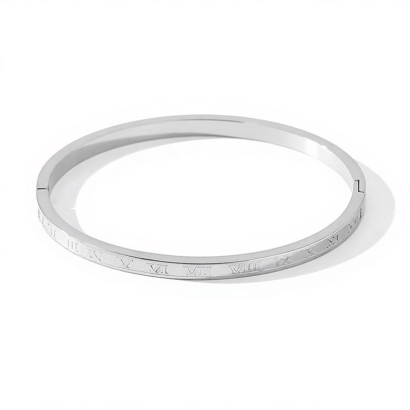 Ivanda Slim Silver Bangle Engraved Stainless Steel CH1937 Ivanda Slim Silver Bangle Engraved Stainless Steel CH1937 - view 2