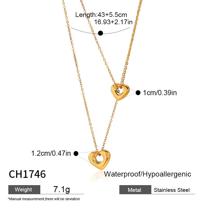 Ivanda Engraved Tag Pendant Necklace Gold Stainless Steel CH1067-1 Ivanda Engraved Tag Pendant Necklace Gold Stainless Steel CH1067-1 - view 6